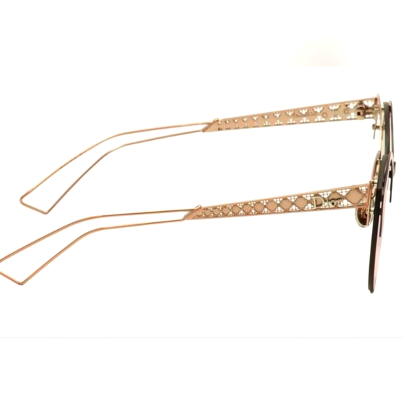 DIOR "DIORAMA CLUB" 55MM MATTE BLACK & CORAL WOMEN'S DESIGNER SUNGLASSES - Picture 6 of 11